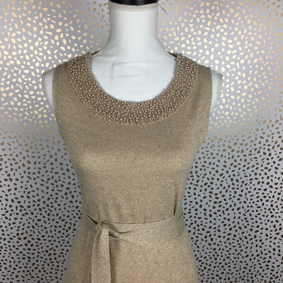Tevrow + Chase Metallic Knit Beaded Dress - Picture 2 of 8